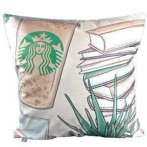 Coffee Books Boho Throw Pillowcase Sham Accent Pillow Cushion Cover Home Decor
